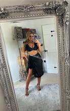 Load image into Gallery viewer, Black Frilly Ruffle High Waist Bikini