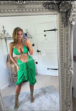 Load image into Gallery viewer, Frilly Ruffle Emerald Green Sarong