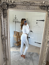 Load image into Gallery viewer, Pure White Ribbed Lounge Set (PREMIUM COLLECTION) CLEARANCE