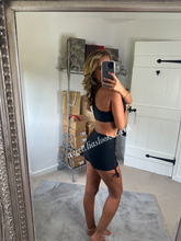 Load image into Gallery viewer, Black Short Ruched Set (CLEARANCE)