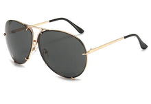Load image into Gallery viewer, Black/Gold Oversized Porsha Sunglasses