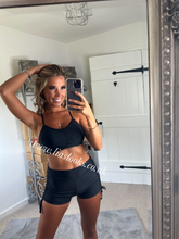 Load image into Gallery viewer, Black Short Ruched Set (CLEARANCE)