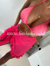 Load image into Gallery viewer, Frilly Ruffle Hot Pink Sarong