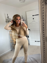 Load image into Gallery viewer, Beige Ribbed Lounge Set (PREMIUM COLLECTION) CLEARANCE