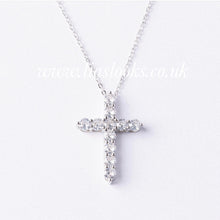 Load image into Gallery viewer, Bling Small Cross Necklace (Link Chain)
