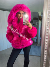 Load image into Gallery viewer, Hot Pink Romani Coat (Faux Fur)