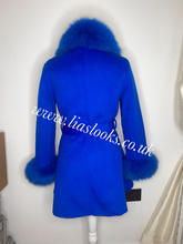 Load image into Gallery viewer, Royal Blue Wool & Cashmere Coat