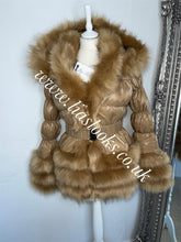Load image into Gallery viewer, Caramel Romani Coat (Faux Fur)