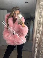 Load image into Gallery viewer, Candy Floss Pink Romani Coat (Faux Fur)