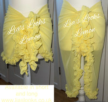 Load image into Gallery viewer, Frilly Ruffle Lemon Sarong