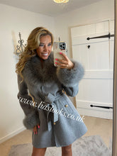 Load image into Gallery viewer, Silver Grey Wool & Cashmere Coat