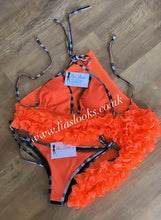 Load image into Gallery viewer, Frilly Ruffle Orange Sarong