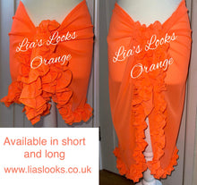 Load image into Gallery viewer, Frilly Ruffle Orange Sarong