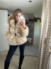 Load image into Gallery viewer, Sandy Beige Romani Coat (Faux Fur)