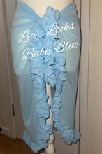 Load image into Gallery viewer, Frilly Ruffle Baby Blue Sarong