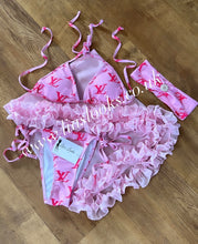 Load image into Gallery viewer, Frilly Ruffle Baby Pink Sarong