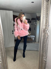 Load image into Gallery viewer, Candy Floss Pink Romani Coat (Faux Fur)