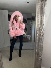 Load image into Gallery viewer, Candy Floss Pink Romani Coat (Faux Fur)