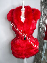 Load image into Gallery viewer, Ruby Red Romani Coat (Faux Fur)