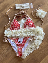 Load image into Gallery viewer, Frilly Ruffle Cream Sarong