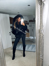 Load image into Gallery viewer, Ebony Black Romani Coat (Faux Fur)