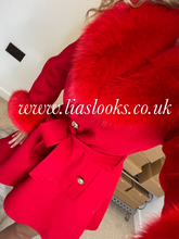 Load image into Gallery viewer, Ruby Red Wool & Cashmere Coat