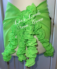 Load image into Gallery viewer, Frilly Ruffle Neon Green Sarong