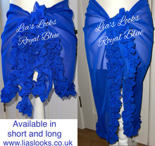 Load image into Gallery viewer, Frilly Ruffle Royal Blue Sarong