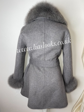 Load image into Gallery viewer, Silver Grey Wool & Cashmere Coat