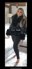 Load image into Gallery viewer, Ebony Black Romani Coat (Faux Fur)