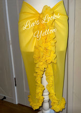 Load image into Gallery viewer, Frilly Ruffle Yellow Sarong