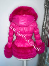 Load image into Gallery viewer, Hot Pink Romani Coat (Faux Fur)