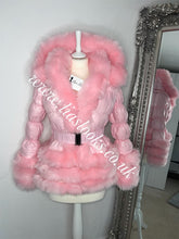 Load image into Gallery viewer, Candy Floss Pink Romani Coat (Faux Fur)