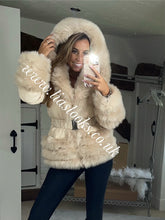 Load image into Gallery viewer, Sandy Beige Romani Coat (Faux Fur)