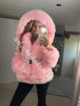 Load image into Gallery viewer, Candy Floss Pink Romani Coat (Faux Fur)