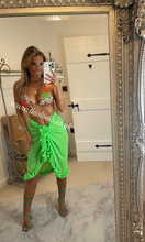 Load image into Gallery viewer, Frilly Ruffle Neon Green Sarong