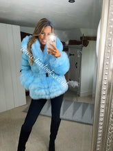 Load image into Gallery viewer, Baby Blue Romani Coat (Faux Fur)
