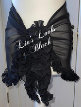 Load image into Gallery viewer, Frilly Ruffle Black Sarong