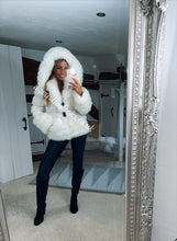 Load image into Gallery viewer, Ice White Romani Coat (Faux Fur)