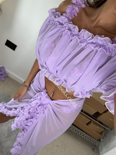 Load image into Gallery viewer, Frilly Ruffle Lilac Two Piece Set