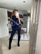 Load image into Gallery viewer, Midnight Blue Romani Coat (Faux Fur)