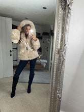 Load image into Gallery viewer, Sandy Beige Romani Coat (Faux Fur)