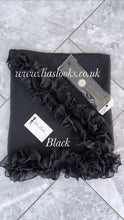 Load image into Gallery viewer, Frilly Ruffle Black Sarong
