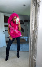 Load image into Gallery viewer, Hot Pink Romani Coat (Faux Fur)