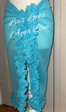 Load image into Gallery viewer, Frilly Ruffle Aqua Blue Sarong