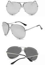 Load image into Gallery viewer, Silver Oversized Porsha Sunglasses