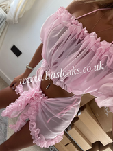 Load image into Gallery viewer, Frilly Ruffle Baby Pink Sarong