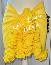 Load image into Gallery viewer, Frilly Ruffle Yellow Sarong
