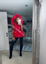 Load image into Gallery viewer, Ruby Red Romani Coat (Faux Fur)