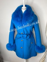 Load image into Gallery viewer, Sky Blue Wool & Cashmere Coat
